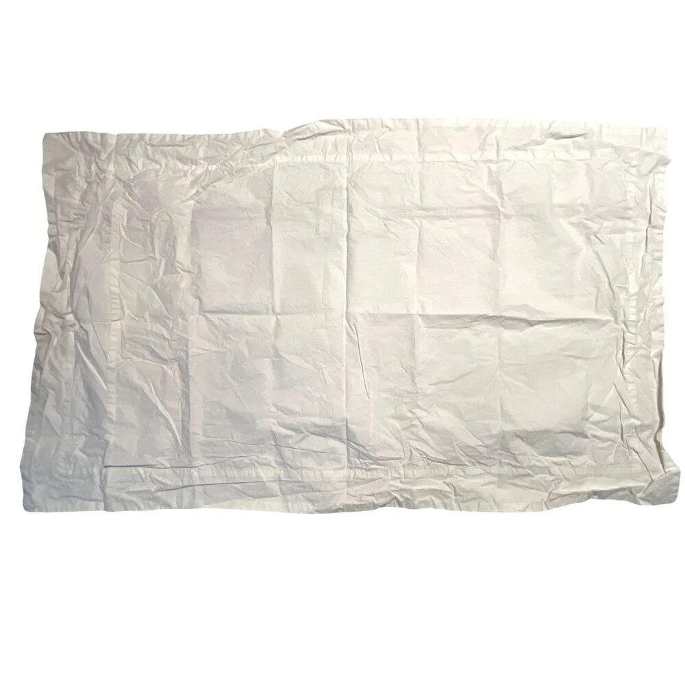 Williams Sonoma Home Luxury Cotton King Sham 24x40 With Elegant Embroidered Bord